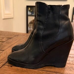 Michael Kors Black 4” Wedge Ankle Booties.